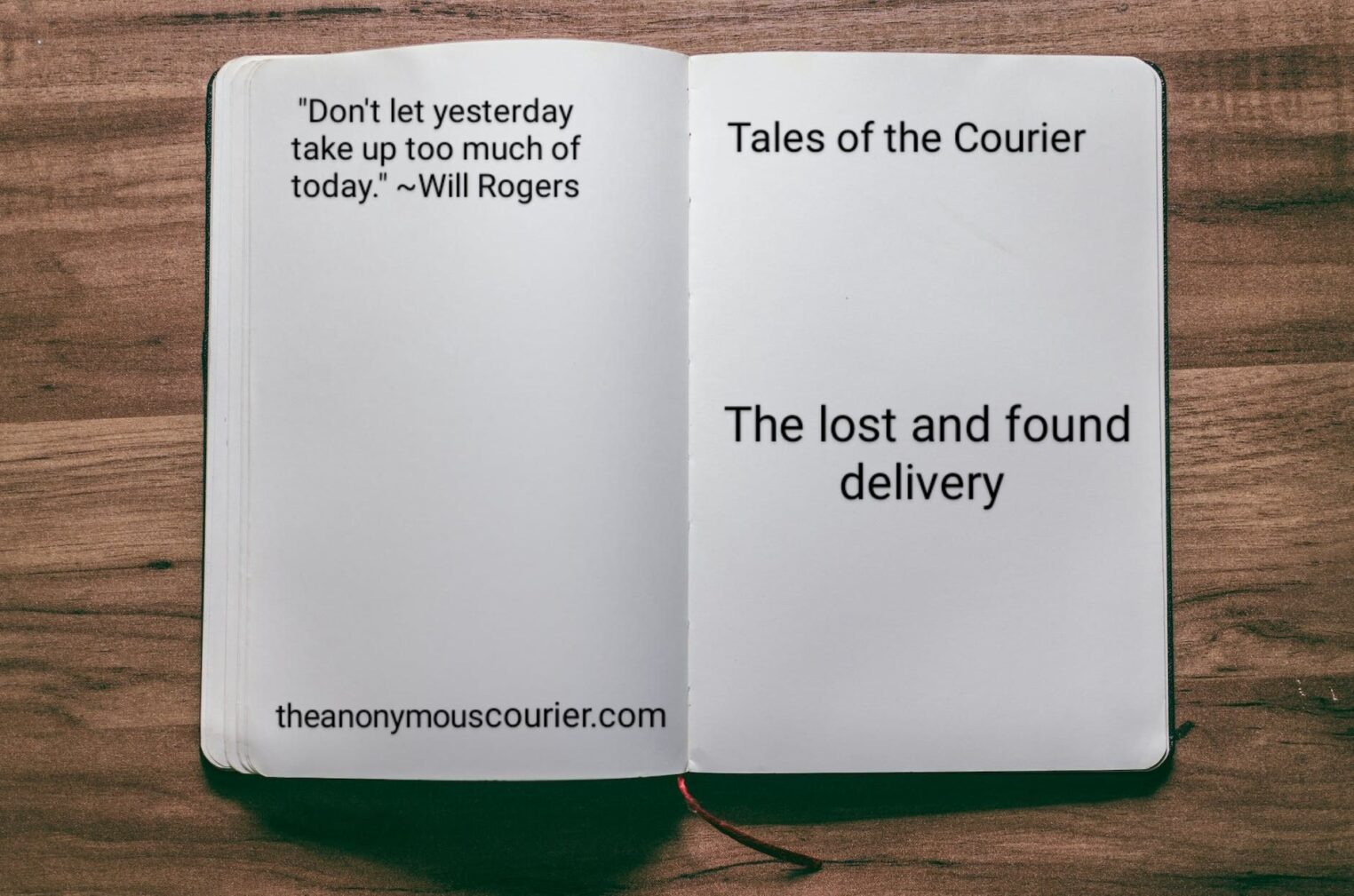 Tales of the Courier – The lost and found delivery