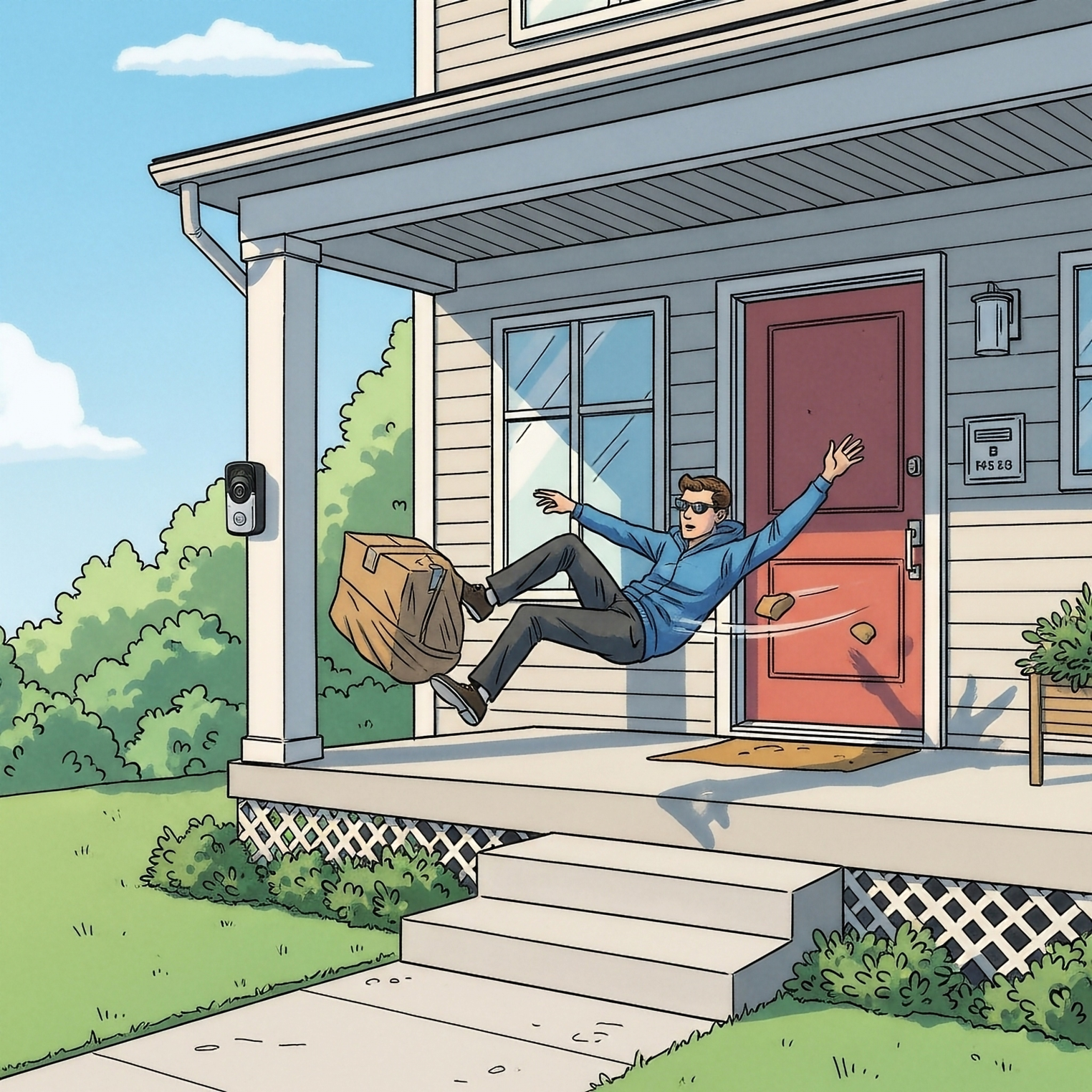 The doorbell camera and porch theater, new episodes daily